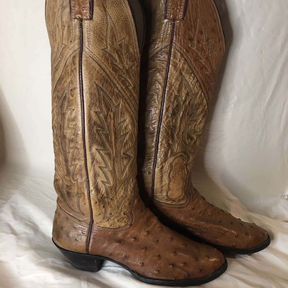 L.M Ostrich Skin Boots